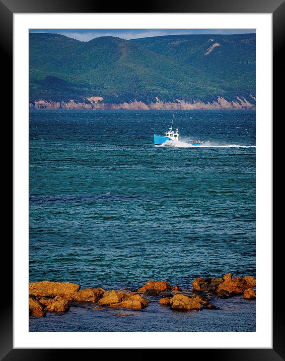 Going Back Home, Neals Harbour, Nova Scotia, Canad Framed Mounted Print by Mark Llewellyn