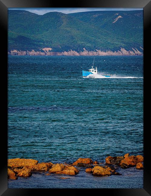 Going Back Home, Neals Harbour, Nova Scotia, Canad Framed Print by Mark Llewellyn