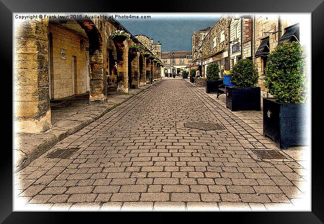  A typical road in Wetherby (Grunged effect) Framed Print by Frank Irwin