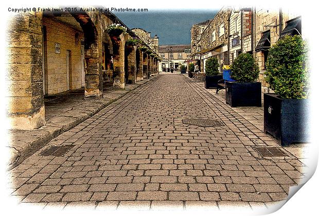  A typical road in Wetherby (Grunged effect) Print by Frank Irwin