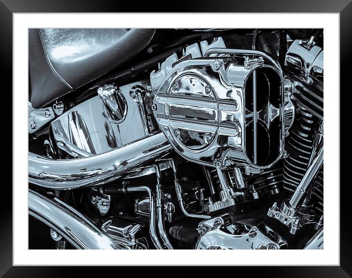  Harley Induction Framed Mounted Print by David Martin