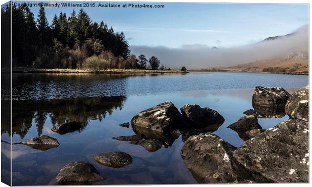  Low Clouds in Snowdonia Canvas Print by Wendy Williams CPAGB