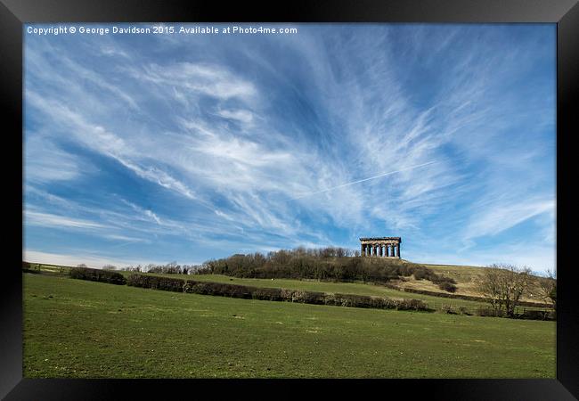  On Penshaw Hill Framed Print by George Davidson
