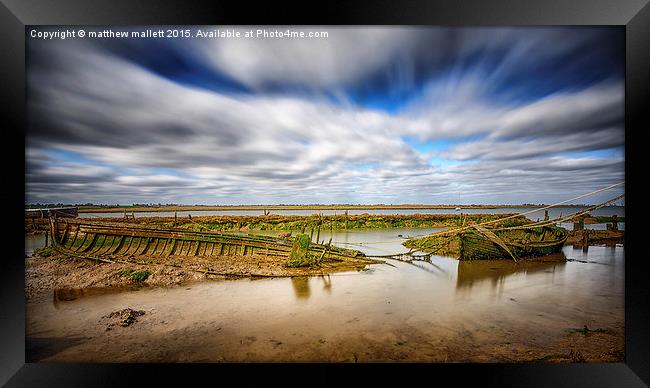 Slow Moving Boats Fast Moving Clouds  Framed Print by matthew  mallett