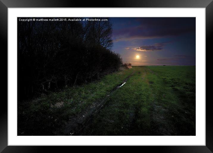  Pathway to the Rising Moon Framed Mounted Print by matthew  mallett