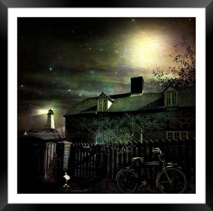 Moonlight Cottage Framed Mounted Print by Kim Slater