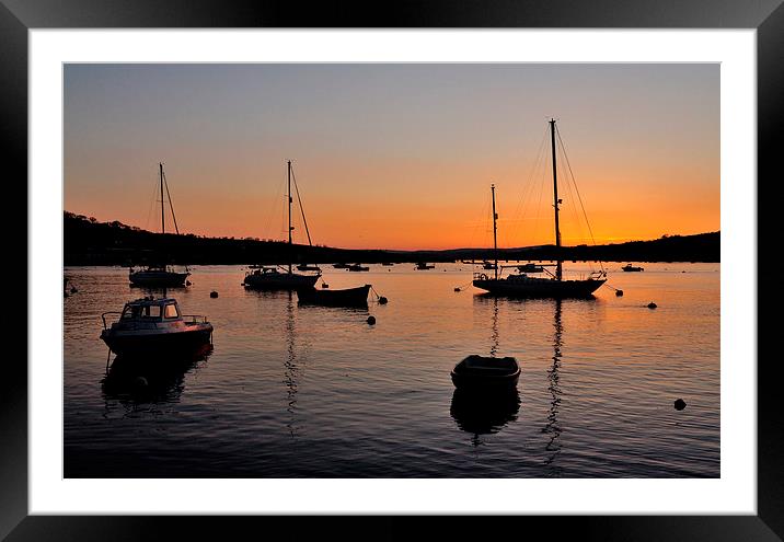  Sunset on Teignmouth Back Beach Framed Mounted Print by Rosie Spooner