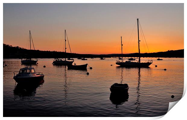  Sunset on Teignmouth Back Beach Print by Rosie Spooner