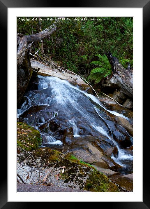  Taggerty Cascades #2 Framed Mounted Print by Graham Palmer