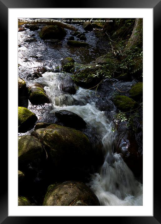  Taggerty Cascades #4 Framed Mounted Print by Graham Palmer
