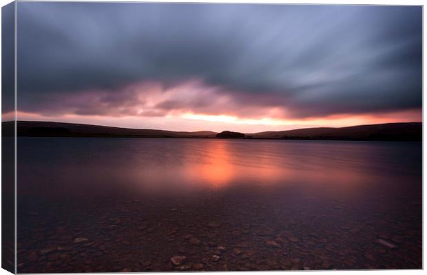  Malham Tarn at Sunset Canvas Print by Andrew Holland