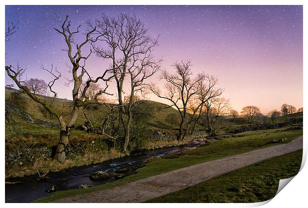  Malham at Night Print by Andrew Holland