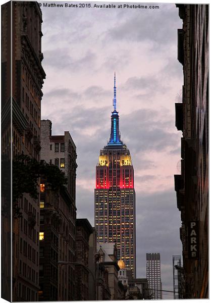 Empire State Building Canvas Print by Matthew Bates
