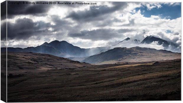  Clouds over Snowdon Canvas Print by Wendy Williams CPAGB