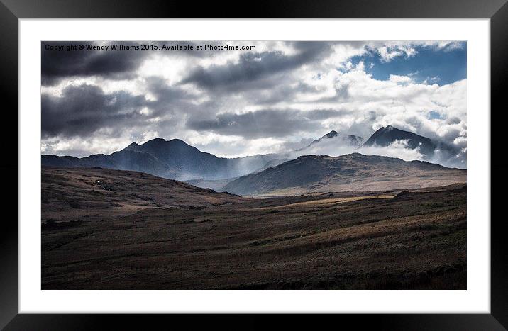  Clouds over Snowdon Framed Mounted Print by Wendy Williams CPAGB