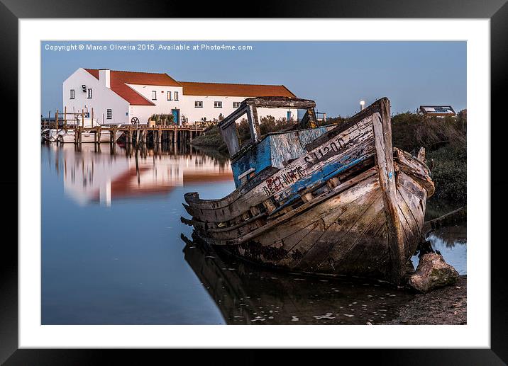 Abandoned Fishing Boat I Framed Mounted Print by Marco Oliveira