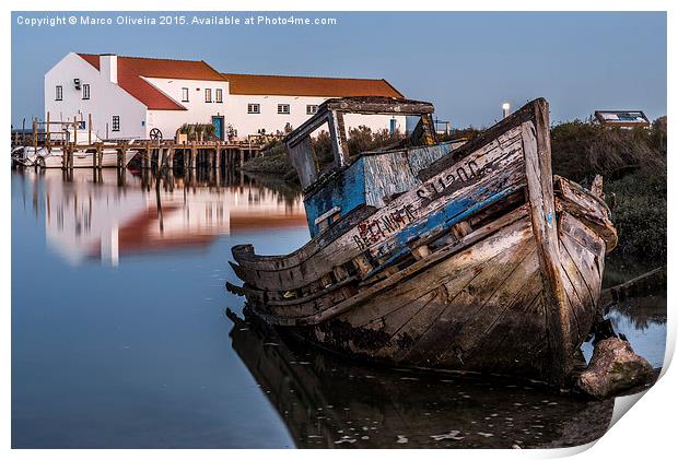 Abandoned Fishing Boat I Print by Marco Oliveira