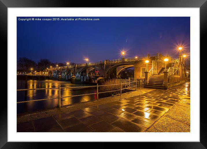  Richmond lock wet start Framed Mounted Print by mike cooper
