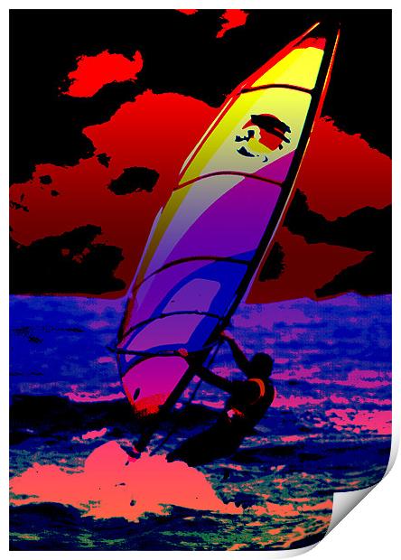 The Wind Surfer Print by Brian Roscorla
