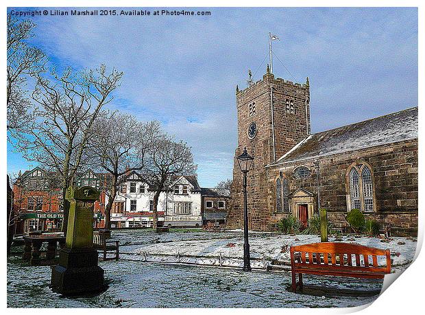 St Chads Church Print by Lilian Marshall