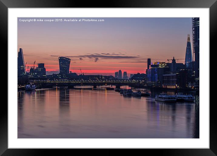  view over the Thames Framed Mounted Print by mike cooper