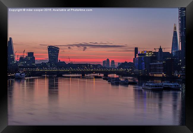  view over the Thames Framed Print by mike cooper