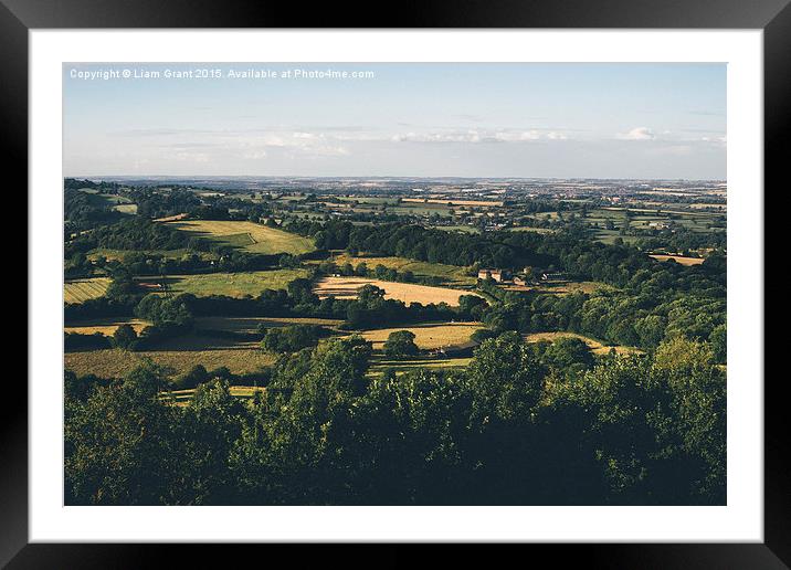 Evening view near Butterley.  Framed Mounted Print by Liam Grant