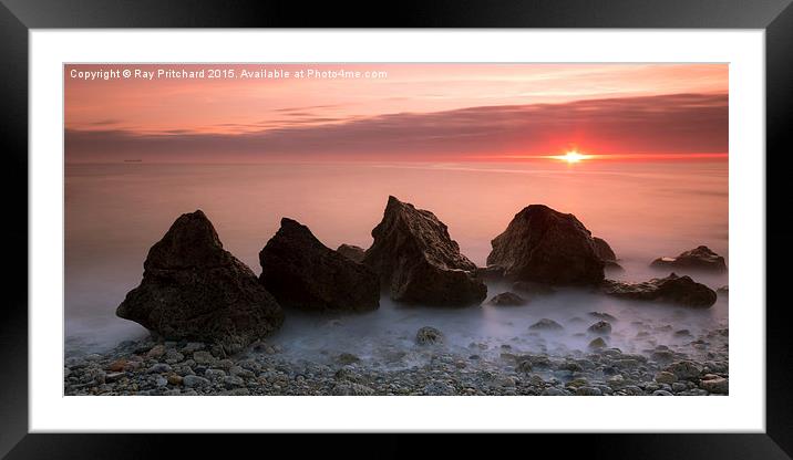 Sunrise at Graham Sands Framed Mounted Print by Ray Pritchard