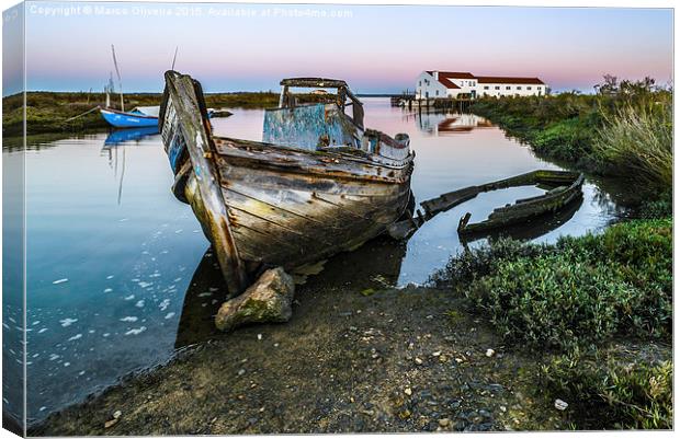 Abandoned Fishing Boat II Canvas Print by Marco Oliveira