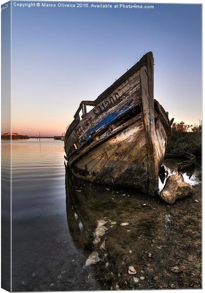 Abandoned Fishing Boat IV Canvas Print by Marco Oliveira