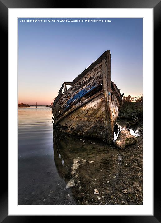 Abandoned Fishing Boat IV Framed Mounted Print by Marco Oliveira