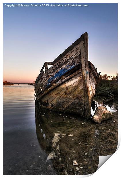 Abandoned Fishing Boat IV Print by Marco Oliveira