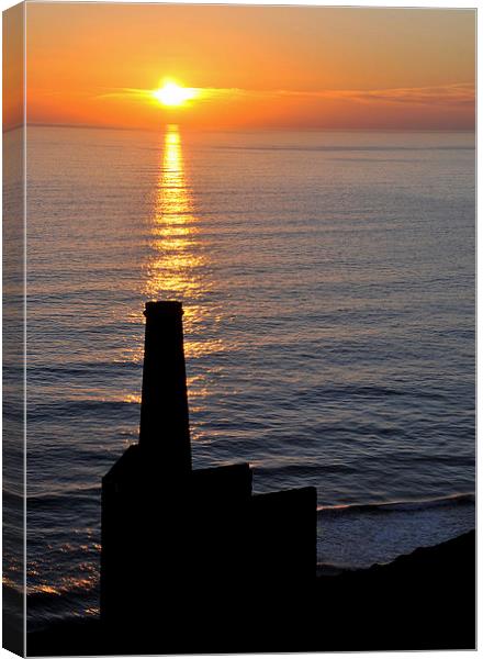  Sunset, Wheal Coates, Chapel Porth Canvas Print by Brian Pierce