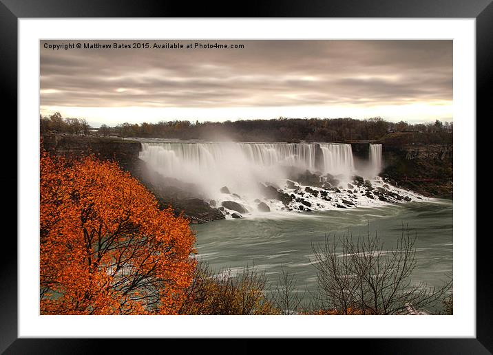 Niagara (American) Falls  Framed Mounted Print by Matthew Bates