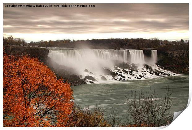 Niagara (American) Falls  Print by Matthew Bates