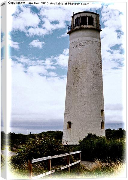  Leasowe Lighthouse with Grunged effect Canvas Print by Frank Irwin