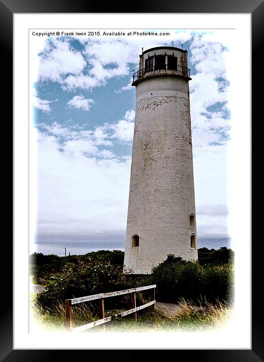  Leasowe Lighthouse with Grunged effect Framed Mounted Print by Frank Irwin