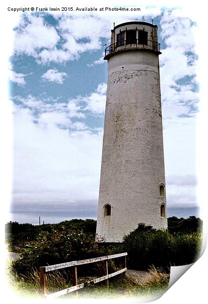  Leasowe Lighthouse with Grunged effect Print by Frank Irwin