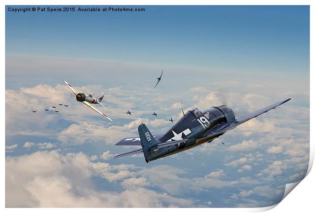 Hellcat F6F - Duel in the Sun  Print by Pat Speirs