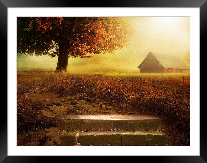  the little  red barn  Framed Mounted Print by Heaven's Gift xxx68