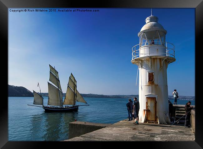  Ship Sailing Out Of Brixham Habour Framed Print by Rich Wiltshire