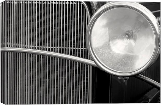 Black and White Vintage Car Abstract 1 Canvas Print by Natalie Kinnear
