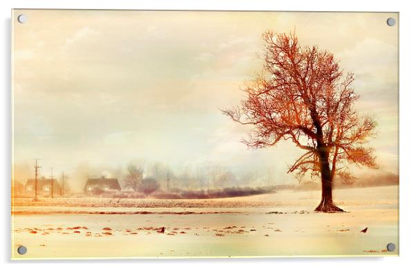  Lone Tree Acrylic by Louise Godwin