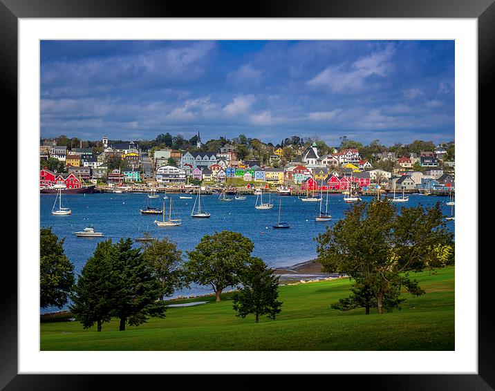 Lunenburg Harbour, Nova Scotia, Canada Framed Mounted Print by Mark Llewellyn