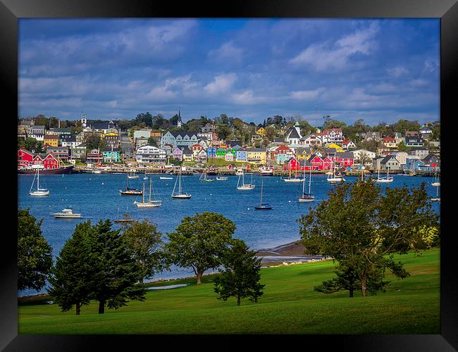 Lunenburg Harbour, Nova Scotia, Canada Framed Print by Mark Llewellyn