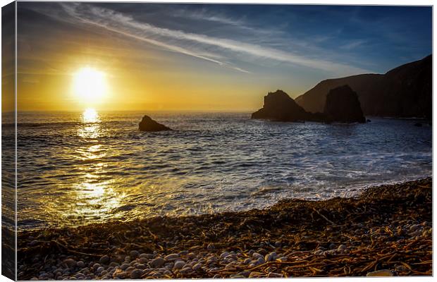  Irish Sunset, County Donegal Ireland Canvas Print by Chris Curry