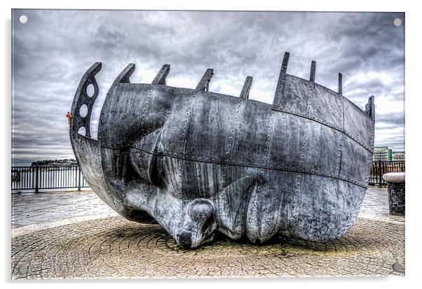 Merchant Seafarers War Memorial Cardiff Bay Acrylic by Steve Purnell