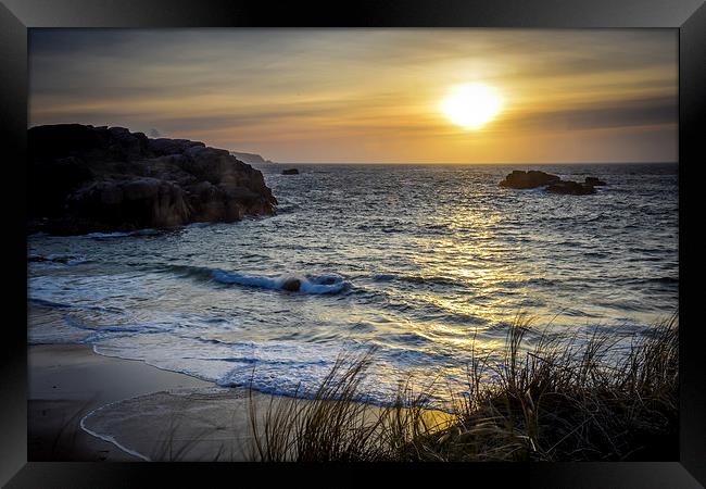  Cruit Island Donegal Ireland Sunset  Framed Print by Chris Curry