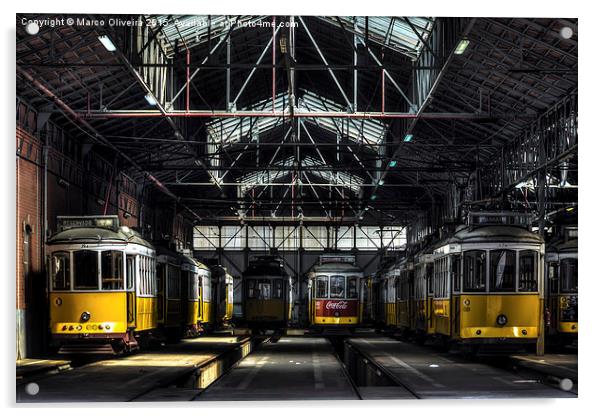 Lisbon Streetcars I Acrylic by Marco Oliveira