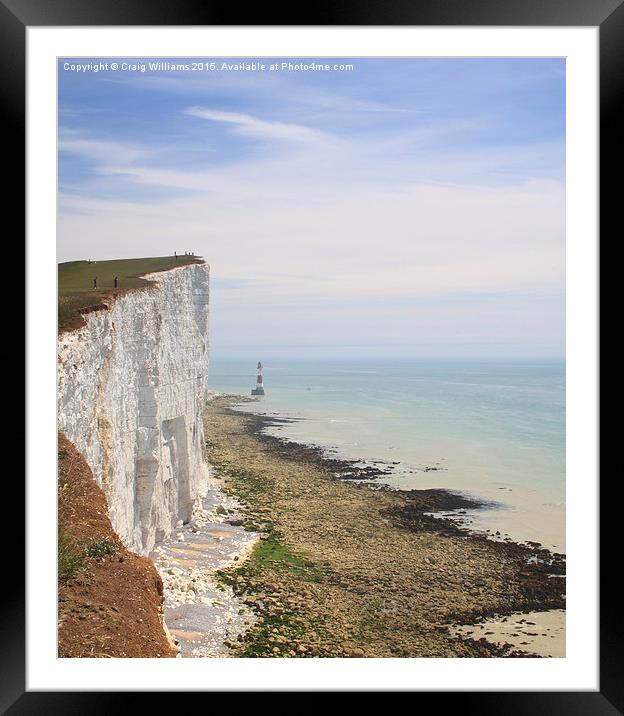  Beachy Head and the Lighthouse  Framed Mounted Print by Craig Williams